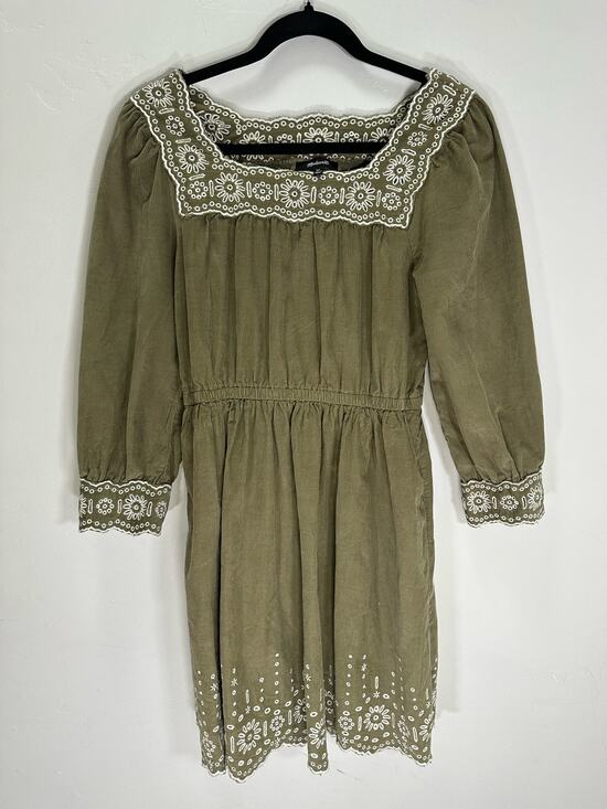 Madewell Dresses & Skirts - Madewell Embroidered Corduroy Square Neck Mini Dress size XS